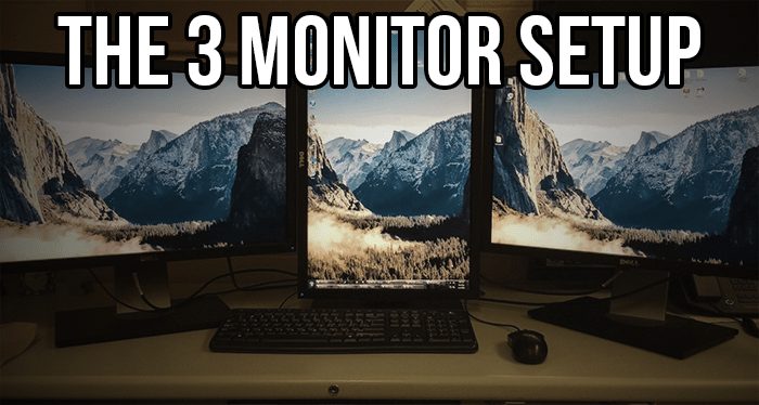 three monitor programming display