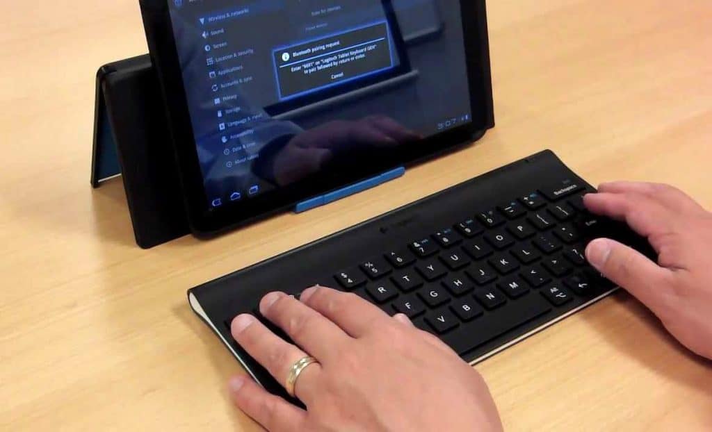 tablet typing keyboard