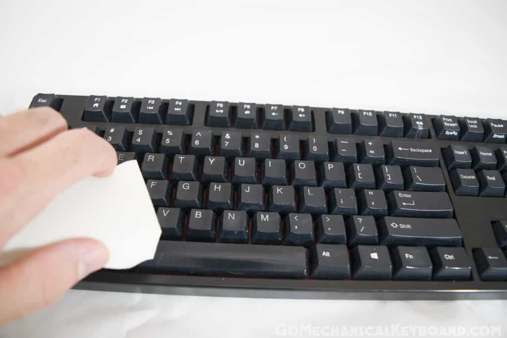 scrubbing keyboard