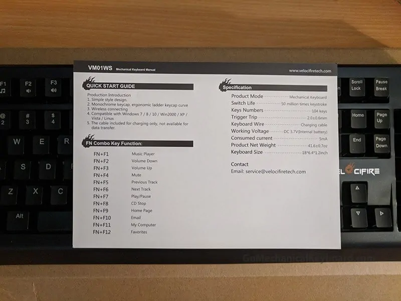 Velocifire's Wireless VM01 - In-Depth Review | Go Mechanical Keyboard