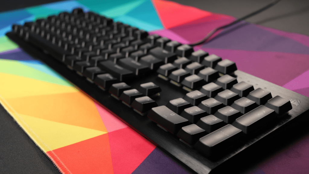 Corsair K60 low profile angled view